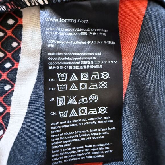 Tommy Hilfiger Patterned V-Neck Midi Dress - Women’s Medium - Picture 11 of 13